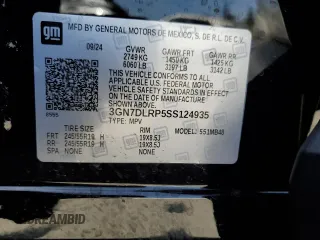 2025 Chevrolet Equinox EV LT z VIN 3GN7DLRP5SS124935, wystawiony jako Copart lot #51715335 z przebiegiem Nie podano mil oraz Szkoda całkowita • Salvage title. Historia ofert i sprzedaży dostępna na DreamBid. Obrazek 14.