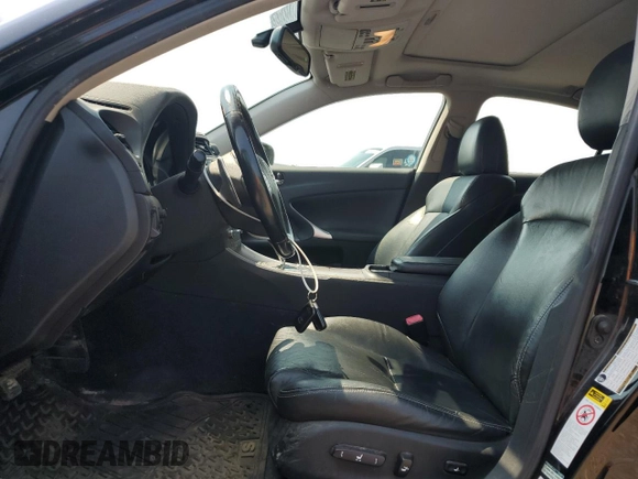 2009 Lexus IS 250 with VIN JTHBK262195103577, listed as a Copart auction lot 62985955 with 254,602 mi miles and Clean title. Bid and sale history available at DreamBid. Image 7.