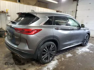 2021 Infiniti QX50 Luxe z VIN 3PCAJ5BBXMF124250, wystawiony jako Copart lot #42000515 z przebiegiem 39 209 mil mil oraz Szkoda całkowita • Salvage title. Historia ofert i sprzedaży dostępna na DreamBid. Obrazek 3.