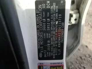 2013 Kia Rio LX with VIN KNADM4A31D6113719, listed as a Copart auction lot 44825165 with 121,443 mi miles and Salvage Title. Bid and sale history available at carsss.com. Image 13.