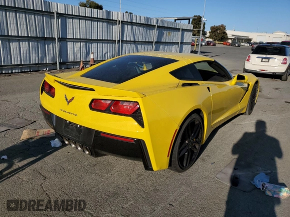 2016 Chevrolet Corvette Z51 2LT with VIN 1G1YK2D78G5121980, listed as a Copart auction lot 56662664 with 0 mi miles and Salvage Title. Bid and sale history available at carsss.com. Image 3.