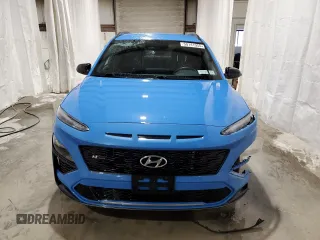 2022 Hyundai Kona N Line with VIN KM8K3CA32NU840142, listed as a Copart auction lot 50141955 with 16,941 mi miles and Salvage Title. Bid and sale history available at carsss.com. Image 5.