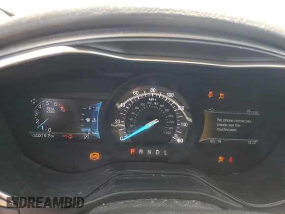 2020 Ford Fusion SE with VIN 3FA6P0HD9LR165245, listed as a Copart auction lot 54860845 with 33,319 mi miles and Non repairable. Bid and sale history available at DreamBid. Image 9.