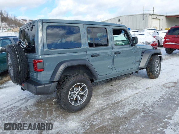 2024 Jeep Wrangler Sport S with VIN 1C4PJXDN2RW306332, listed as a IAAI auction lot 41036573 with 1,785 mi miles and . Bid and sale history available at DreamBid. Image 4.