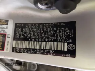 2012 Toyota Camry L with VIN 4T1BF1FKXCU142337, listed as a IAAI auction lot 42004380 with 244,354 mi miles. Bid and sale history available at carsss.com. Image 9.