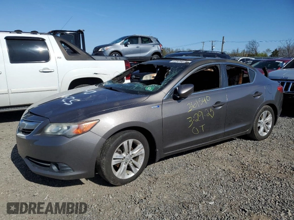 2013 Acura ILX Hybrid Technology with VIN 19VDE3F71DE302184, listed as a Copart auction lot 53509075 with Not Provided miles and Salvage Title. Bid and sale history available at DreamBid. Image 1.