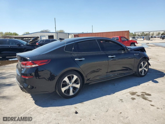 2019 Kia Optima S with VIN 5XXGT4L39KG305811, listed as a Copart auction lot 46810545 with 76,547 mi miles and Non Repairable. Bid and sale history available at carsss.com. Image 3.