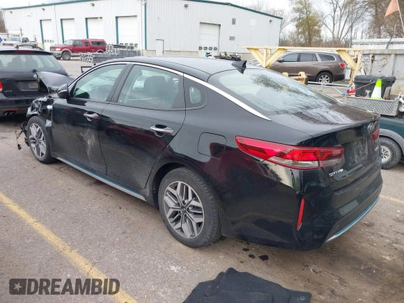 2020 Kia Optima Hybrid EX with VIN KNAGU4LE3L5037226, listed as a IAAI auction lot 40846019 with 56,378 mi miles. Bid and sale history available at carsss.com. Image 3.