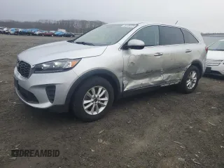 2019 Kia Sorento LX V6 with VIN 5XYPGDA56KG488041, listed as a Copart auction lot 49145225 with 128,040 mi miles and Salvage Title. Bid and sale history available at carsss.com. Image 1.
