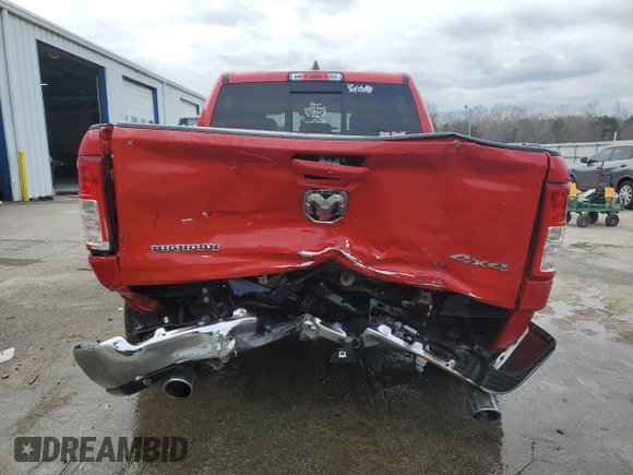 2022 Ram 1500 Big Horn with VIN 1C6SRFFT5NN187823, listed as a Copart auction lot 46137115 with 79,978 mi miles and Salvage Title. Bid and sale history available at carsss.com. Image 6.