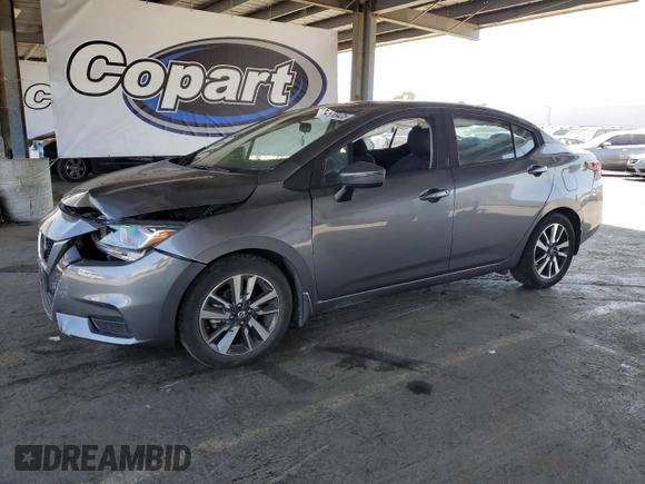2021 Nissan Versa SV with VIN 3N1CN8EV7ML838541, listed as a Copart auction lot 61648435 with 24,099 mi miles and Salvage title. Bid and sale history available at DreamBid. Image 1.