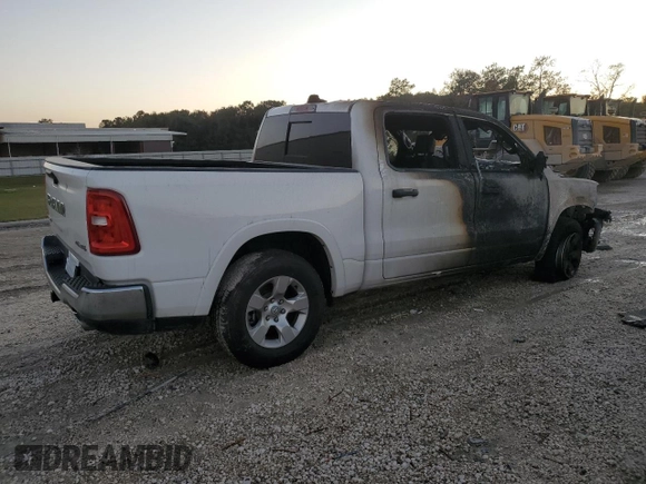 2025 Ram 1500 Big Horn with VIN 1C6SRFFPXSN583907, listed as a Copart auction lot 87313124 with 0 mi miles and Non Repairable. Bid and sale history available at carsss.com. Image 3.