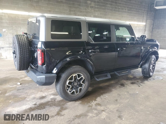 2023 Ford Bronco with VIN 1FMEE5DP3PLB48496, listed as a Copart auction lot 62566355 with 48,307 mi miles and Salvage title. Bid and sale history available at DreamBid. Image 3.
