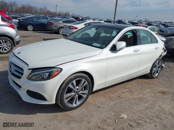2018 Mercedes-Benz C-Class C 300 with VIN WDDWF4KBXJR345778, listed as a IAAI auction lot 41842701 with 68,232 mi miles. Bid and sale history available at carsss.com. Image 17.
