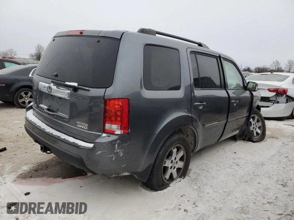 2011 Honda Pilot Touring with VIN 5FNYF4H93BB105129, listed as a Copart auction lot 38340854 with 123,146 mi miles and Salvage Title. Bid and sale history available at DreamBid. Image 3.