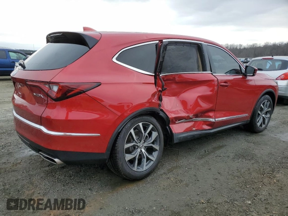 2022 Acura MDX Technology with VIN 5J8YD9H44NL002070, listed as a Copart auction lot 43171615 with 48,630 mi miles and Salvage title. Bid and sale history available at DreamBid. Image 3.