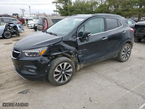2019 Buick Encore Essence with VIN KL4CJGSM7KB890064, listed as a Copart auction lot 43515585 with 105,767 mi miles and Salvage Title. Bid and sale history available at carsss.com. Image 1.