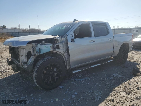 2019 Chevrolet Silverado 1500 LT with VIN 1GCPWCEDXKZ136466, listed as a Copart auction lot 43632165 with 93,255 mi miles and Salvage Title. Bid and sale history available at carsss.com. Image 1.