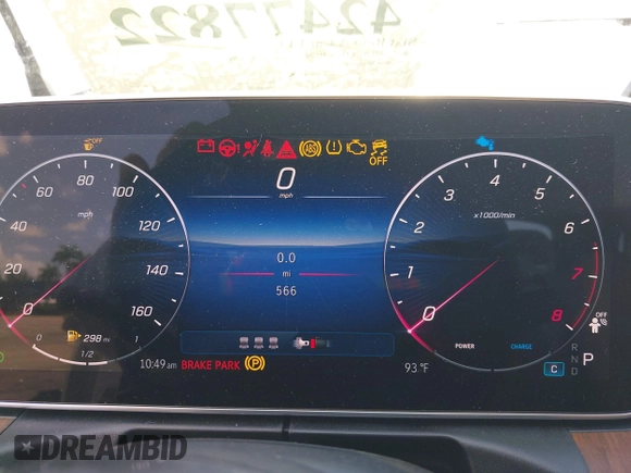 2025 Mercedes-Benz C 300 with VIN W1KAF4GB8SR278439, listed as a IAAI auction lot 42477822 with 566 mi miles and . Bid and sale history available at DreamBid. Image 7.