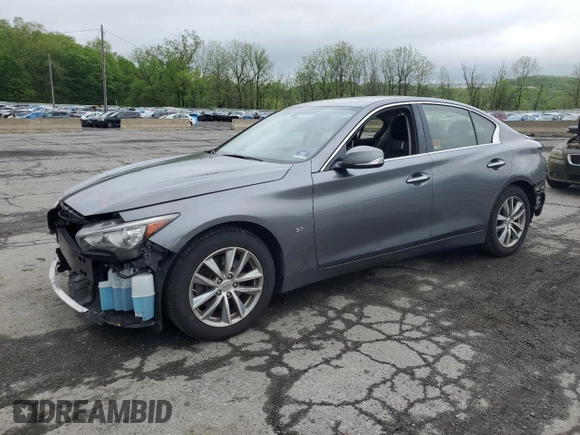 2015 Infiniti Q50 Premium with VIN JN1BV7AR6FM419944, listed as a Copart auction lot 55504355 with 101,886 mi miles and Salvage Title. Bid and sale history available at DreamBid. Image 1.