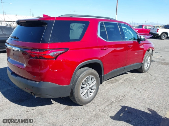 2023 Chevrolet Traverse LT Cloth with VIN 1GNERGKWXPJ118364, listed as a IAAI auction lot 41353176 with 35,183 mi miles. Bid and sale history available at carsss.com. Image 4.