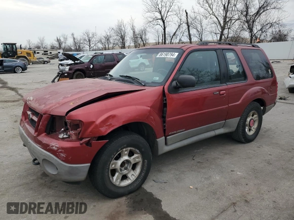 2001 Ford Explorer Sport with VIN 1FMYU70E71UC62227, listed as a Copart auction lot 86190794 with 253,485 mi miles and Salvage title. Bid and sale history available at DreamBid. Image 1.