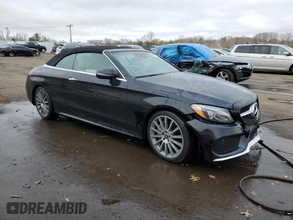 2018 Mercedes-Benz C 300 with VIN WDDWK4KB1JF615509, listed as a Copart auction lot 49956135 with 25,030 mi miles and Salvage title. Bid and sale history available at DreamBid. Image 4.