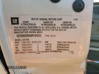 2004 Cadillac Escalade z VIN 1GYEK63N04R184233, wystawiony jako Copart lot #58171595 z przebiegiem 212 741 mil mil oraz Szkoda całkowita • Salvage title. Historia ofert i sprzedaży dostępna na DreamBid. Obrazek 13.