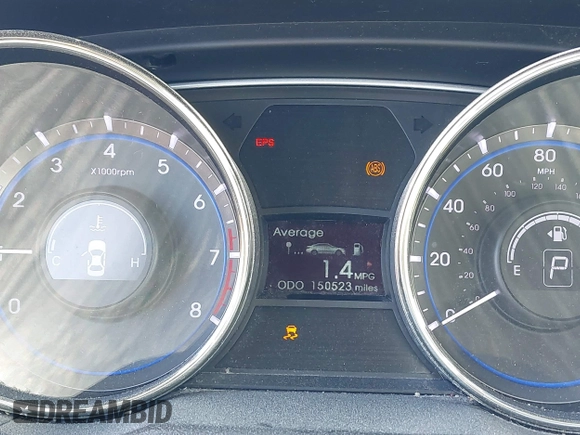 2012 Hyundai Sonata Limited with VIN 5NPEC4AB5CH456300, listed as a IAAI auction lot 40675019 with 150,523 mi miles and . Bid and sale history available at DreamBid. Image 7.