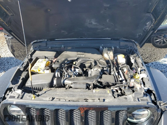 2021 Jeep Wrangler Unlimited Willys Sport with VIN 1C4HJXDG2MW569922, listed as a Copart auction lot 44619615 with 47,641 mi miles and Salvage title. Bid and sale history available at DreamBid. Image 11.