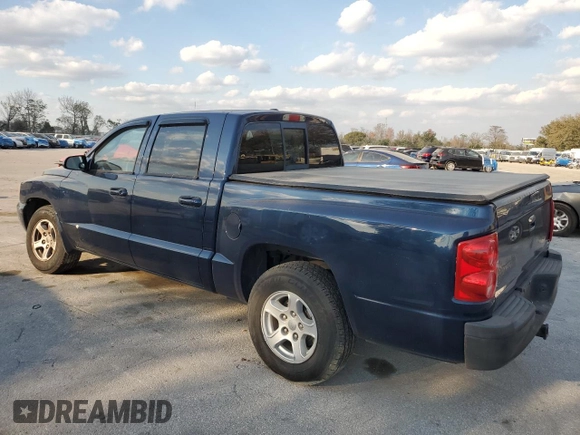 2007 Dodge Dakota SLT with VIN 1D7HE48K97S181024, listed as a Copart auction lot 44244355 with 110,016 mi miles and Salvage Title. Bid and sale history available at DreamBid. Image 2.