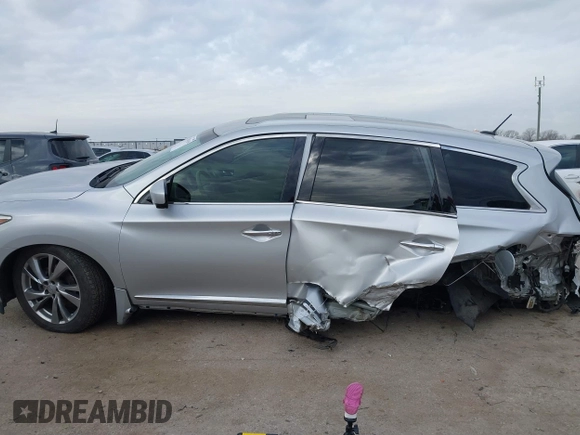 2013 Infiniti JX35 with VIN 5N1AL0MM8DC352896, listed as a IAAI auction lot 41561639 with 158,533 mi miles and . Bid and sale history available at DreamBid. Image 15.