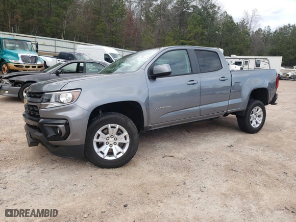 2021 Chevrolet Colorado 2WD LT with VIN 1GCGSCEN1M1147815, listed as a Copart auction lot 49867215 with 30,609 mi miles and Salvage Title. Bid and sale history available at carsss.com. Image 1.