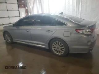 2015 Hyundai Sonata Sport with VIN 5NPE34AF7FH249589, listed as a Copart auction lot 56567415 with 175,514 mi miles and Salvage title. Bid and sale history available at DreamBid. Image 2.
