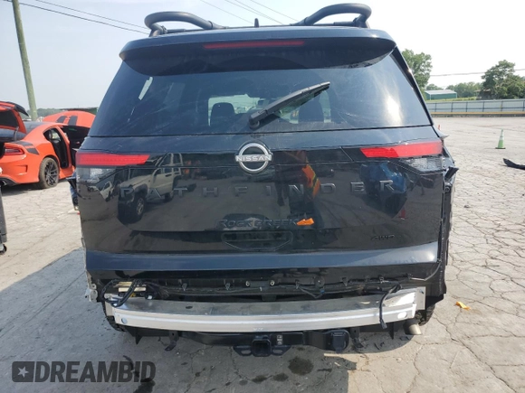 2024 Nissan Pathfinder Rock Creek with VIN 5N1DR3BD6RC274142, listed as a Copart auction lot 59990055 with 9,921 mi miles and Salvage title. Bid and sale history available at DreamBid. Image 6.