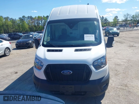 2022 Ford Transit Cargo with VIN 1FTBW3X80NKA69156, listed as a IAAI auction lot 42059236 with 100,096 mi miles and . Bid and sale history available at DreamBid. Image 12.