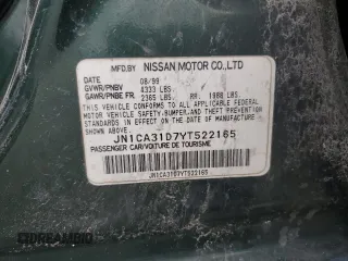 2000 Nissan Maxima GXE z VIN JN1CA31D7YT522165, wystawiony jako Copart lot #47566965 z przebiegiem 336 529 mil mil oraz Czysty tytuł • Clean title. Historia ofert i sprzedaży dostępna na DreamBid. Obrazek 15.