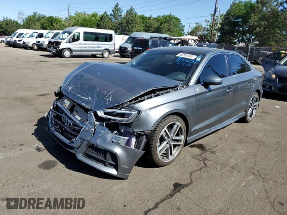 2018 Audi A3 Sedan Premium Plus with VIN WAUJ8GFF0J1030173, listed as a Copart auction lot 58265454 with 85,404 mi miles and Salvage Title. Bid and sale history available at carsss.com. Image 1.