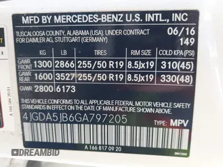 2016 Mercedes-Benz GLE 350 с VIN 4JGDA5JB6GA797205, выставлен на аукционе IAAI как лот 42240531 с пробегом 195 744 миль миль и . История ставок и продаж доступна на DreamBid. Изображение 9.