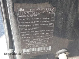 2011 Land Rover LR4 Lux с VIN SALAK2D41BA547338, выставлен на аукционе IAAI как лот 42450323 с пробегом 129 416 миль миль и . История ставок и продаж доступна на DreamBid. Изображение 9.