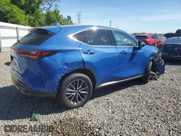 2025 Lexus NX 350h with VIN 2T2AKCEZ2SC040365, listed as a Copart auction lot 50443645 with 12,158 mi miles and Salvage Title. Bid and sale history available at DreamBid. Image 3.