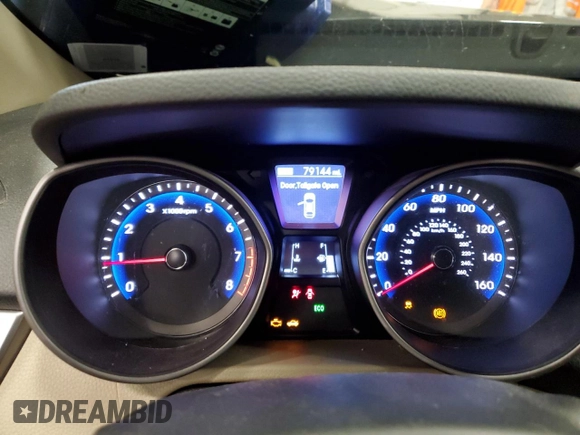2013 Hyundai Elantra GT with VIN KMHD35LE2DU138100, listed as a Copart auction lot 55961344 with 79,144 mi miles and Salvage Title. Bid and sale history available at carsss.com. Image 9.
