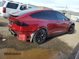 2023 Tesla Model X Plaid with VIN 7SAXCBE62PF427287, listed as a Copart auction lot 47365935 with 17,372 mi miles and Salvage Title. Bid and sale history available at DreamBid. Image 3.