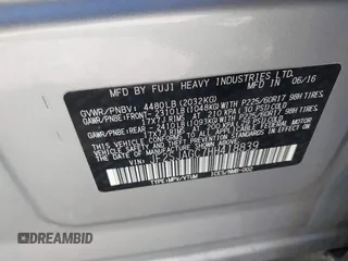 2017 Subaru Forester Premium with VIN JF2SJAGC7HH418839, listed as a IAAI auction lot 41523343 with 1 mi miles. Bid and sale history available at carsss.com. Image 9.
