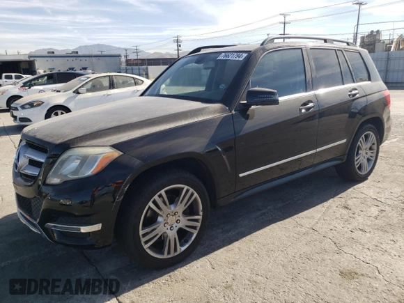 2013 Mercedes-Benz GLK 350 with VIN WDCGG5HB1DG061474, listed as a Copart auction lot 76621794 with 115,394 mi miles and Salvage Title. Bid and sale history available at DreamBid. Image 1.