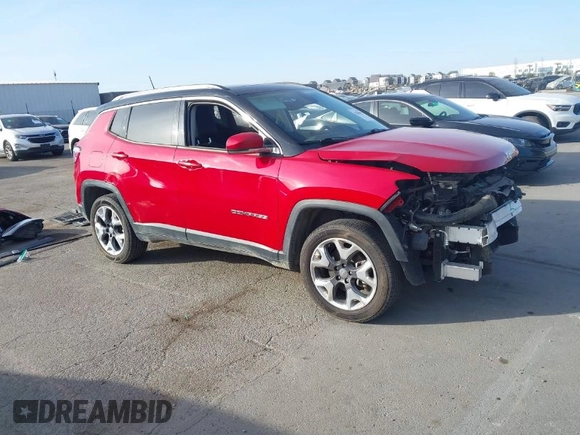 2018 Jeep Compass Limited with VIN 3C4NJDCB8JT264174, listed as a IAAI auction lot 41368415 with 67,594 mi miles. Bid and sale history available at carsss.com. Image 1.
