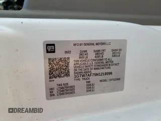 2022 GMC Savana Cargo z VIN 1GTW7AF75N1218999, wystawiony jako Copart lot #67102284 z przebiegiem Nie podano mil oraz Czysty tytuł • Clean title. Historia ofert i sprzedaży dostępna na DreamBid. Obrazek 14.