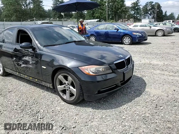 2008 BMW 3 Series 328xi with VIN WBAVC73588KP39496, listed as a Copart auction lot 62034915 with 128,368 mi miles and Salvage title. Bid and sale history available at DreamBid. Image 13.