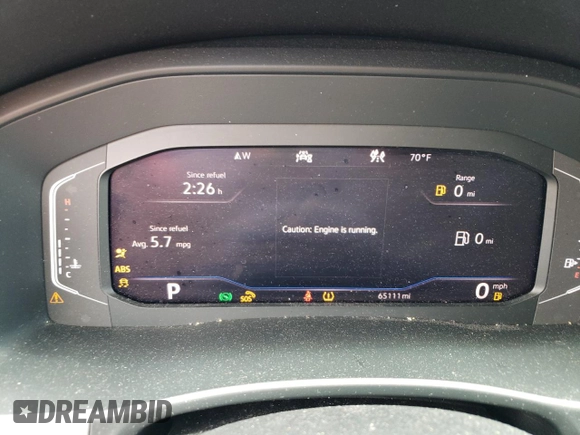 2021 Volkswagen Atlas SEL Premium with VIN 1V2TR2CA8MC516807, listed as a Copart auction lot 56819505 with 65,111 mi miles and Salvage title. Bid and sale history available at DreamBid. Image 9.