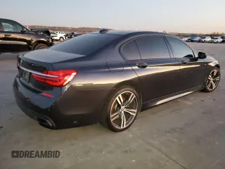 2018 BMW 7 Series 740i with VIN WBA7E2C51JG741752, listed as a Copart auction lot 71548522 with 0 mi miles. Bid and sale history available at carsss.com. Image 3.